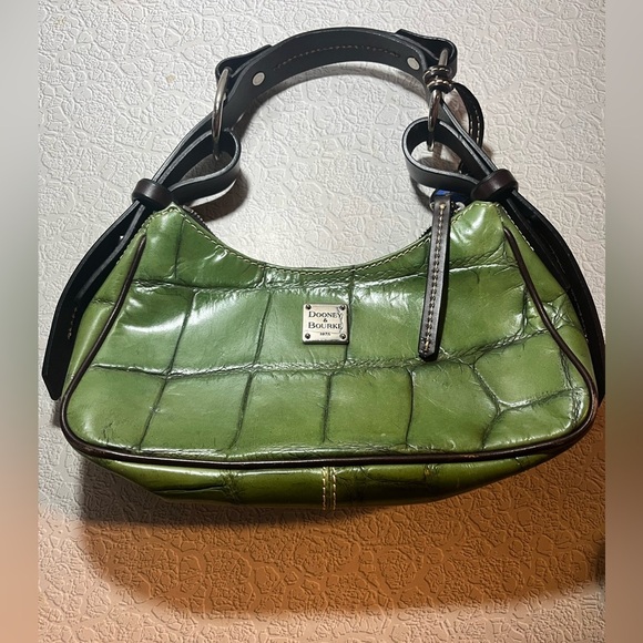 Dooney & Bourke Handbags - Dooney & Bourke Croc Embossed Hobo. Green!! Gorgeous . VGC  Excellent Condition